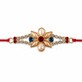 Pearl Flower Rakhi – Elegant Designer Thread for Brothers