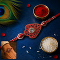 Rakhi for Brother – Meenakari Floral & AD Stone Design