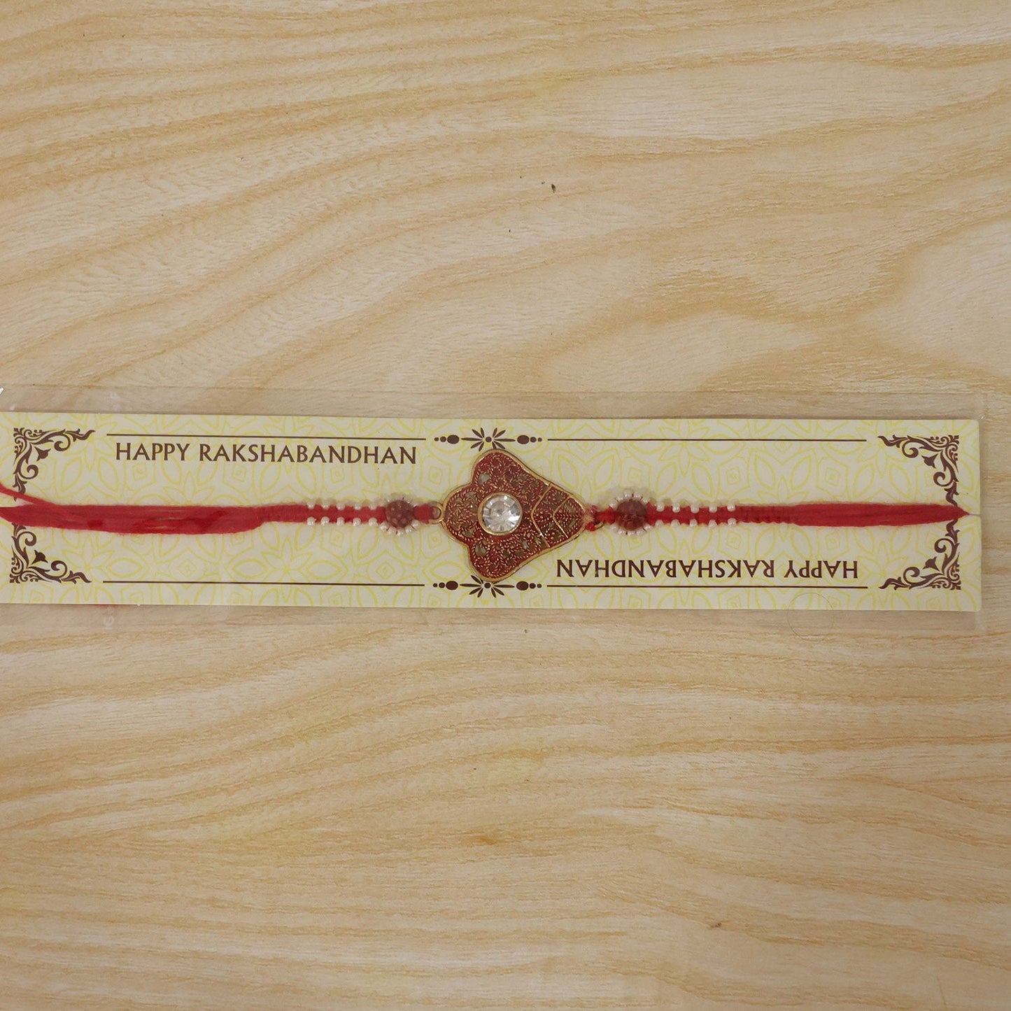 Meenakari Floral Rakhi with AD Stone & Pearls for Brother