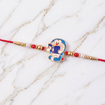 Doraemon Cartoon Kids Rakhi with Beads for Little Brother