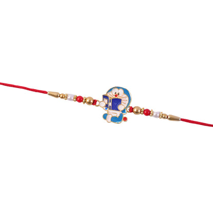 Doraemon Cartoon Kids Rakhi with Beads for Little Brother