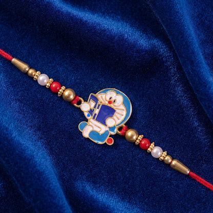 Doraemon Cartoon Kids Rakhi with Beads for Little Brother