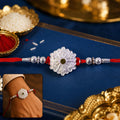 Oxidised Silver Mandala Rakhi – Traditional yet Modern Design
