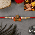 Traditional Rakhi for Brother – Om Rudraksha & Pearls for Rakshabandhan