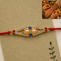 Rakhi for Brother – Elegant Pearl & AD Stone Design
