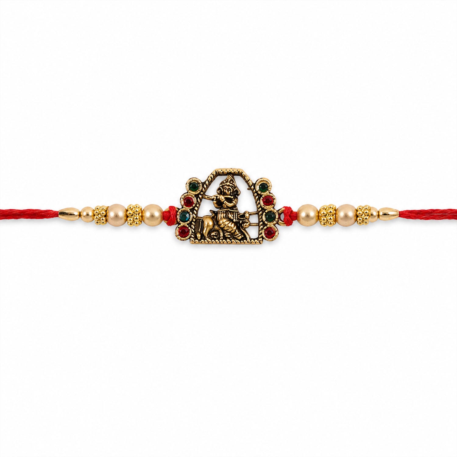 Bal Gopal Krishna Rakhi with Pearls & Colourful Stones
