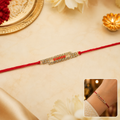 American Diamond Rakhi Slim Studded Bar for Brother
