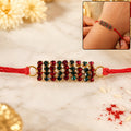 Sparkling Multicolour Crystal Bar Rakhi – Festive Raksha Bandhan