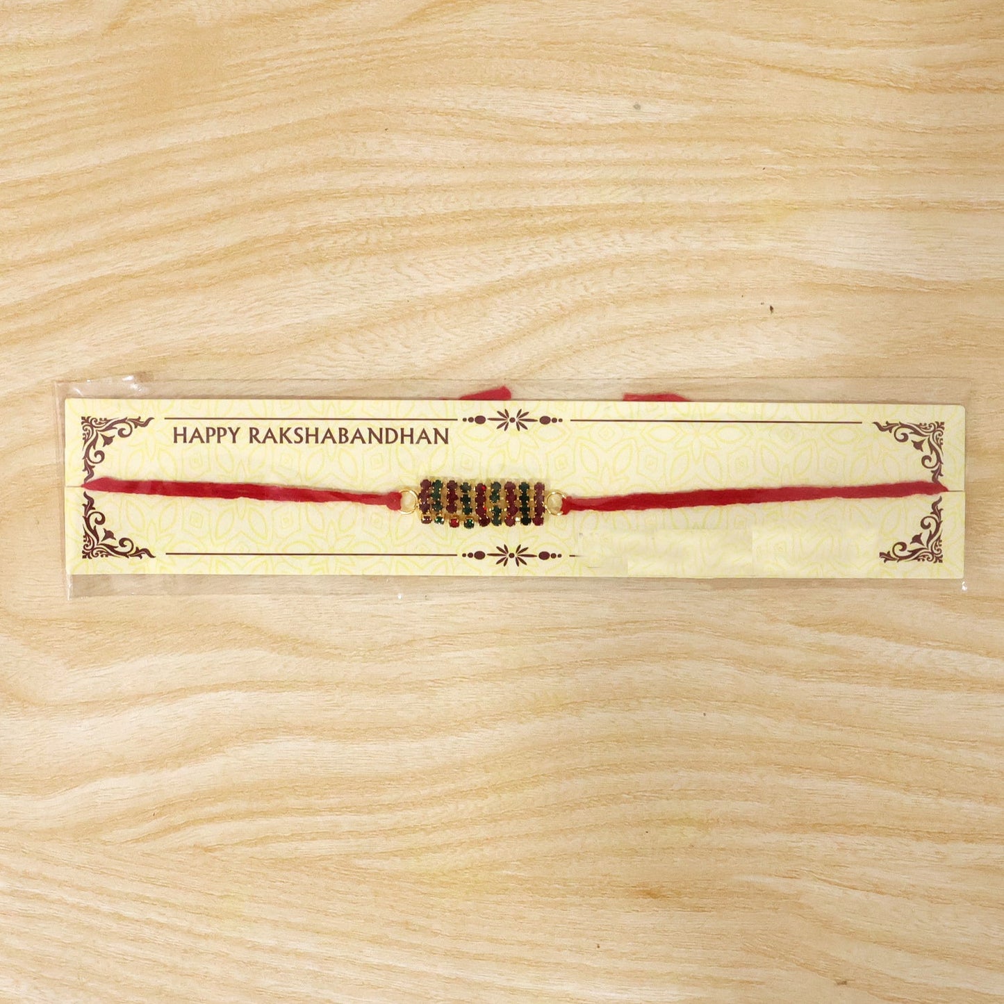 Sparkling Multicolour Crystal Bar Rakhi