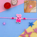 Kids' Cartoon Character Rakhi – Vibrant Pink Beads & Festive Charm