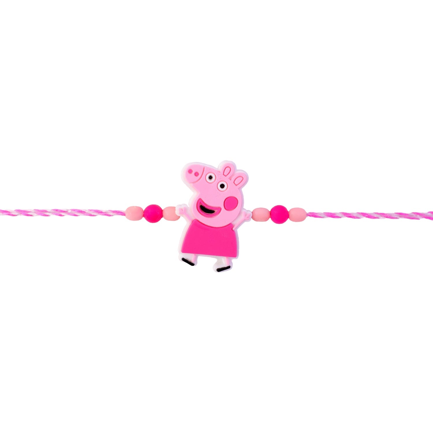 Cartoon Character Rakhi with Pink Beads for Kids