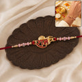 Golden Ram Rakhi – Elegant Festival Gift for Brother & Sister
