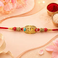 Rakhi – Elegant Designer Ganesha with Vibrant Beads for Raksha Bandhan