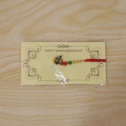 Stylish Colourful Bead Charm Rakhi