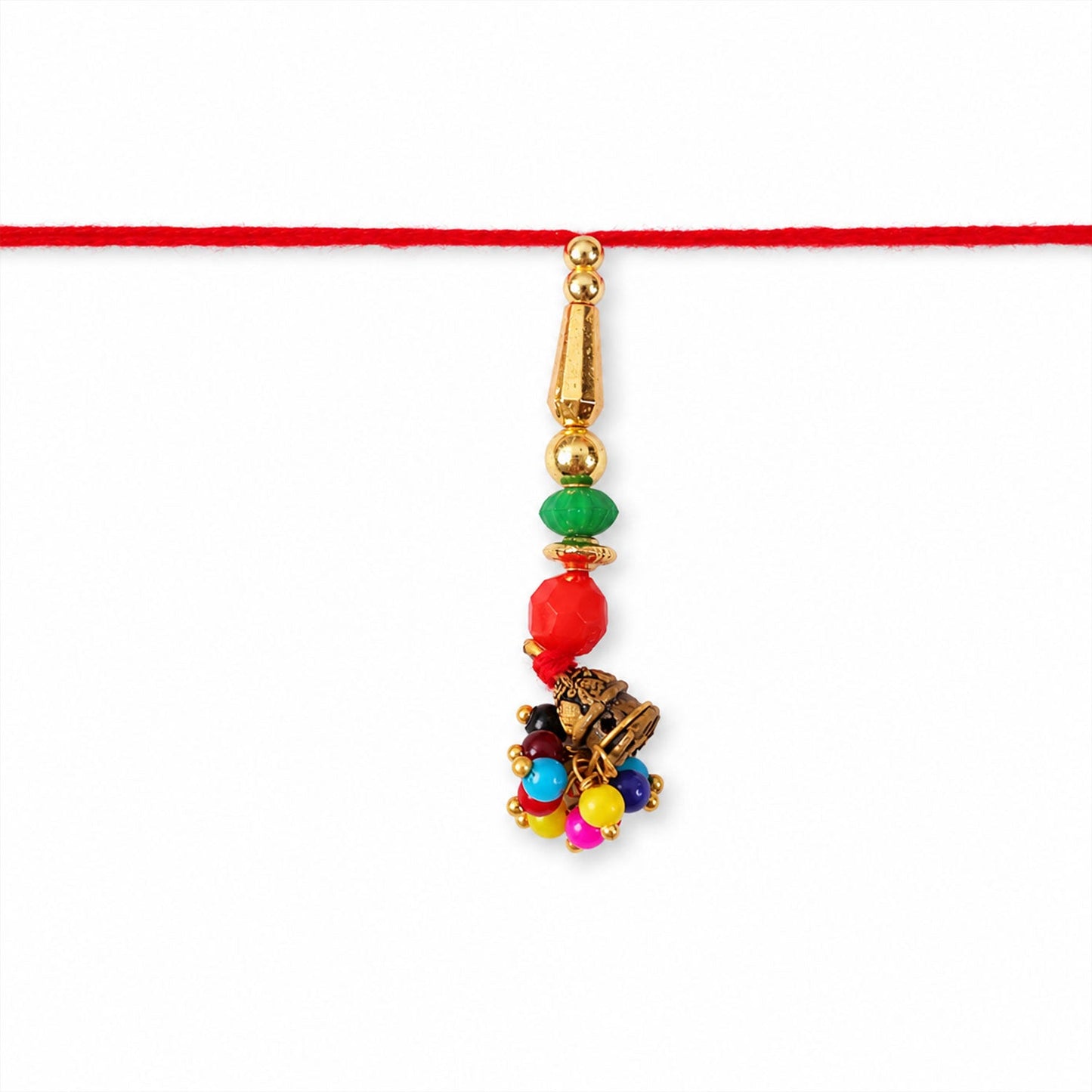 Stylish Colourful Bead Charm Rakhi