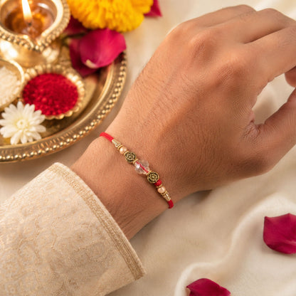 Traditional Bhaiya Bhabhi Rakhi with Beads