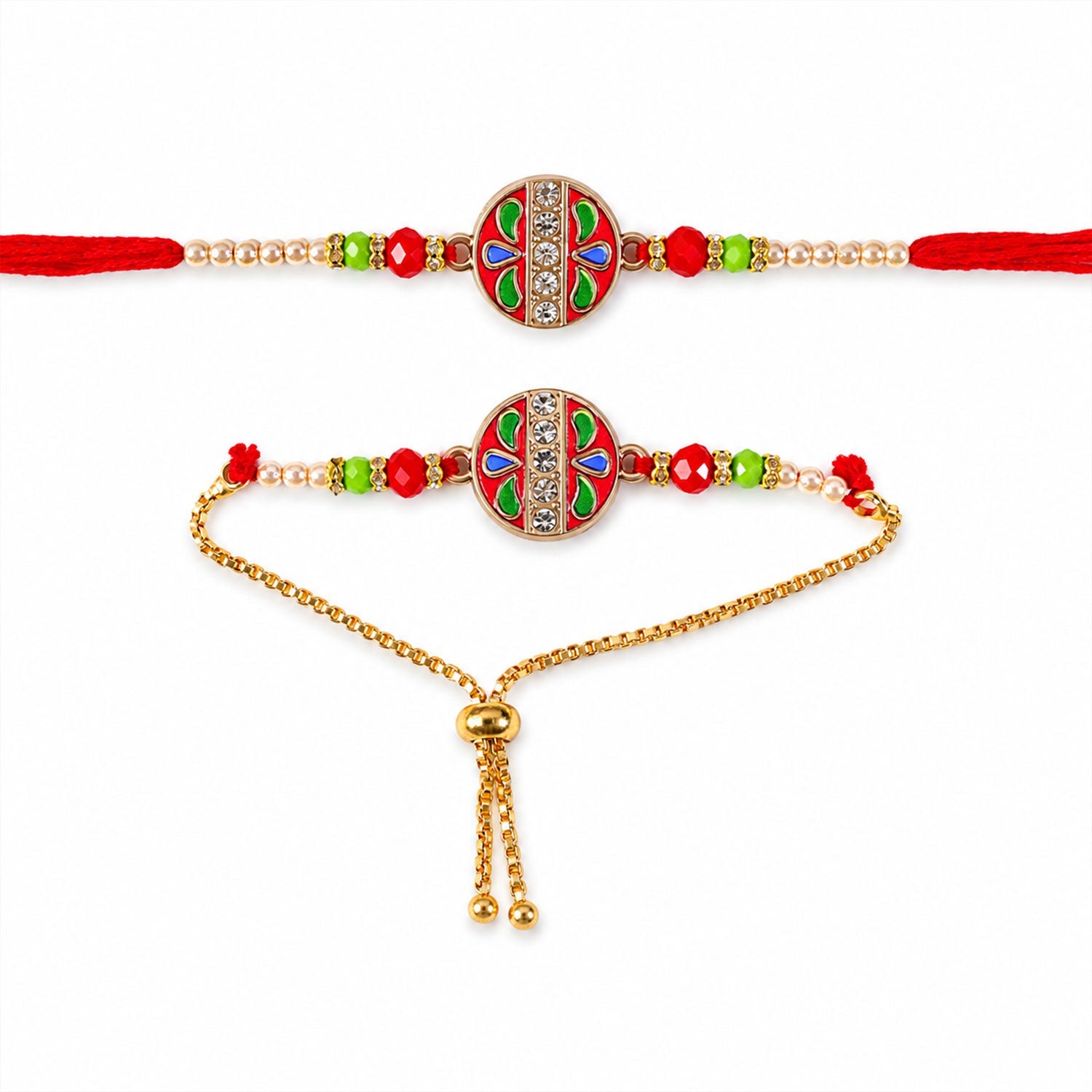 Premium Design Meenakari Bhaiya Bhabhi Rakhi