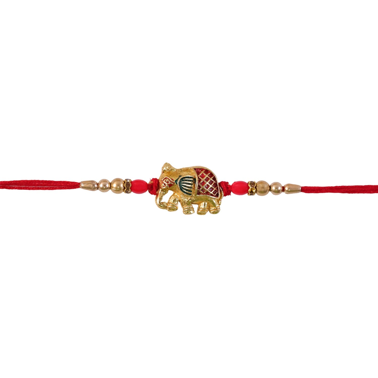 Complete Gold Elephant Charm Rakhi Display
