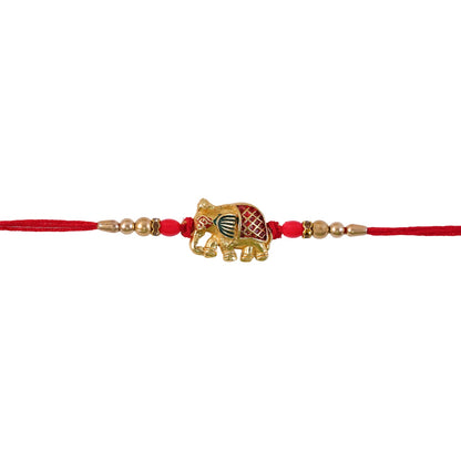 Complete Gold Elephant Charm Rakhi Display