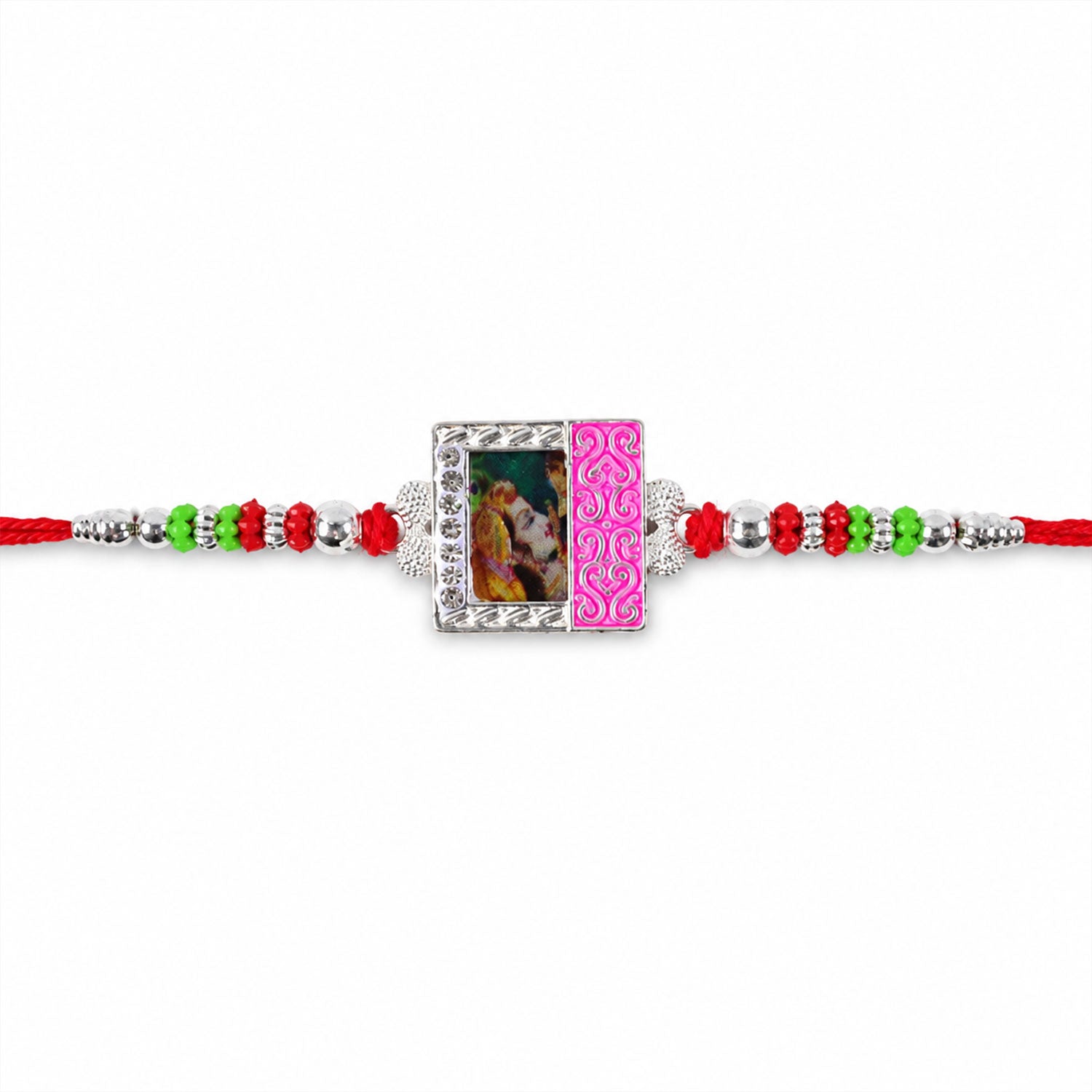 Photo Frame Multicolor Enamel Rakhi