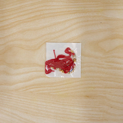 Mere Ram Text Red Enamel Gold Tone Rakhi