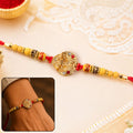 Premium Golden Tone Rakhi – Symbol of Love & Protection