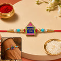 Jai Shree Ram Rakhi – Colorful Enamel Thread for Sister-Brother Bond