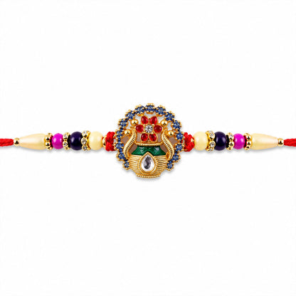 Back view showing comfortable thread of Royal Kalash Rakhi