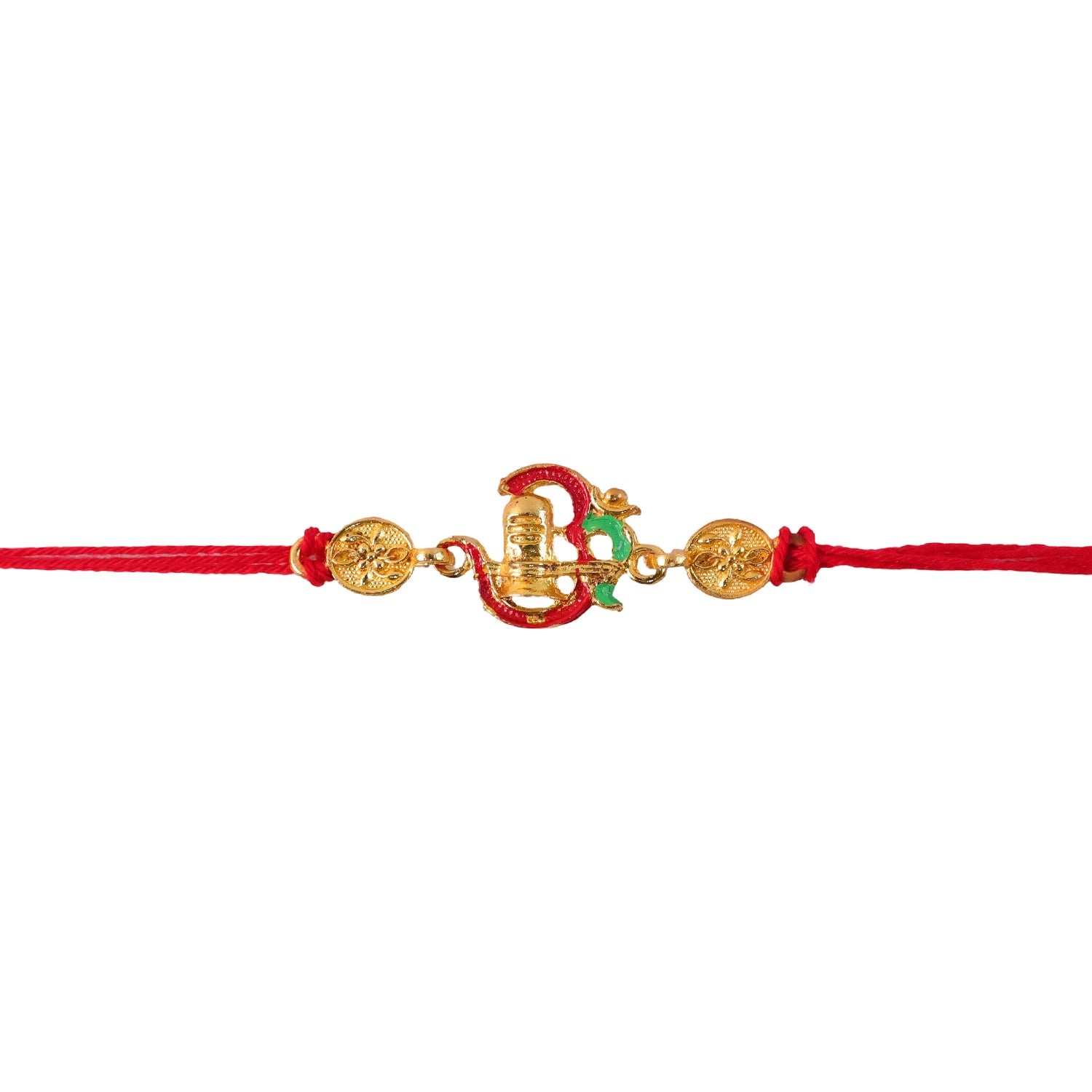 Shivling Rakhi from a side angle, showing thread