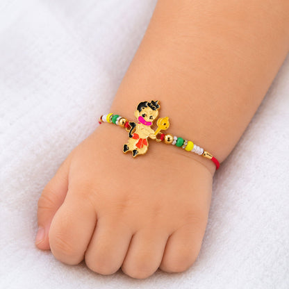 Bal Hanuman Multicolor Enamel Rakhi