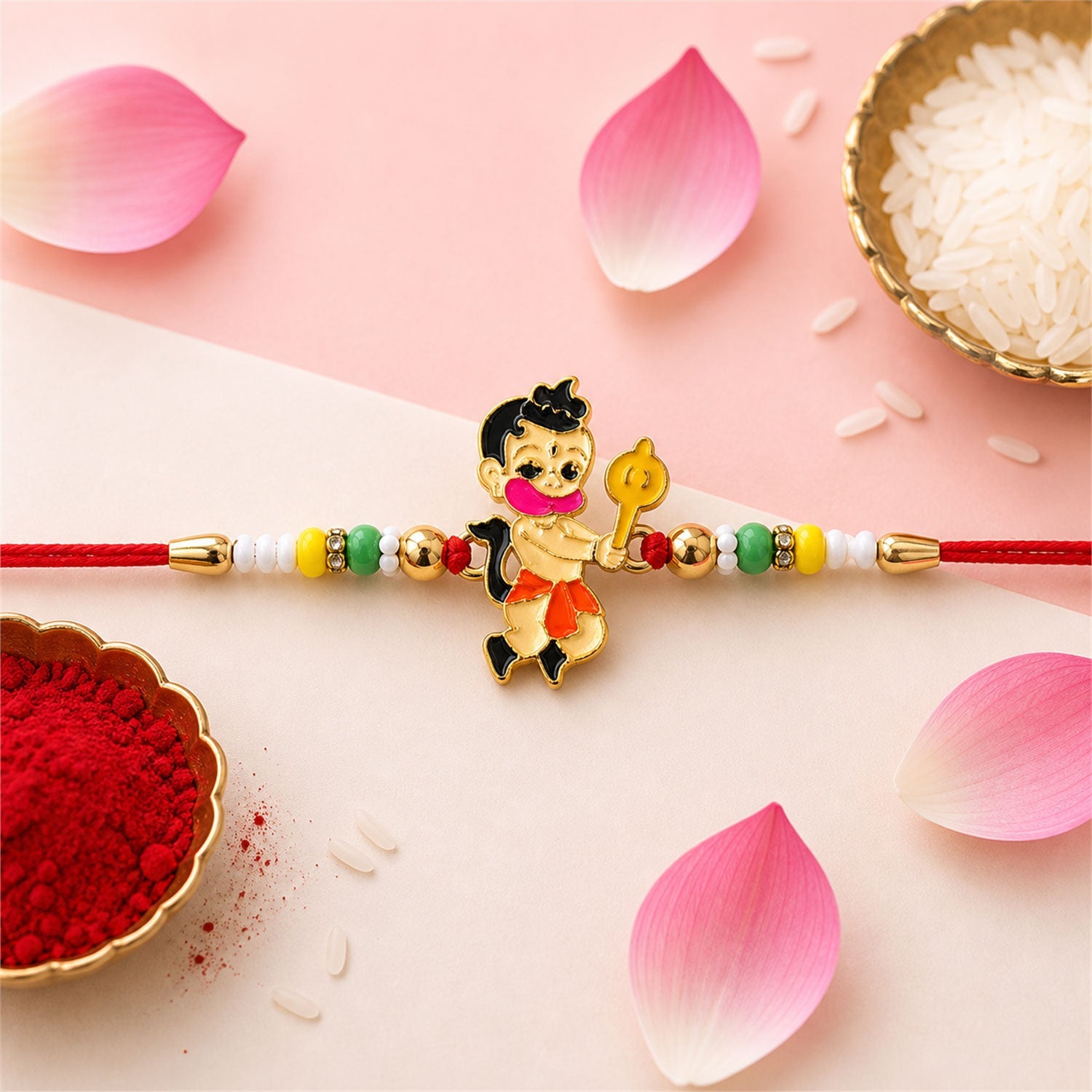 Bal Hanuman Multicolor Enamel Rakhi