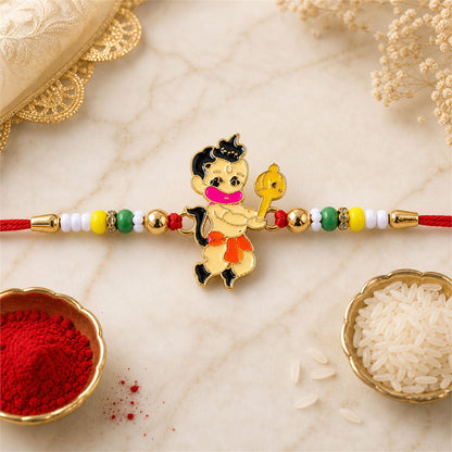 Bal Hanuman Multicolor Enamel Rakhi