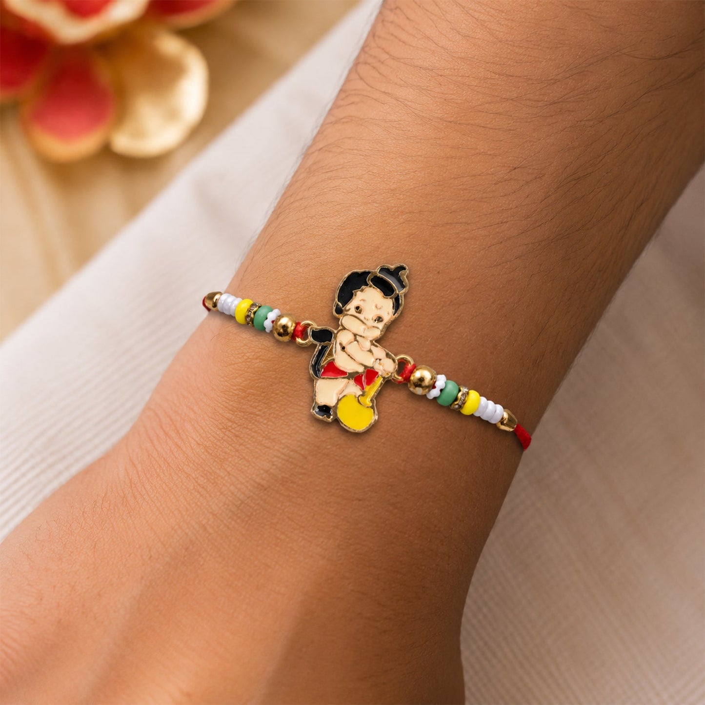 Bal Hanuman Multicolor Bead Rakhi