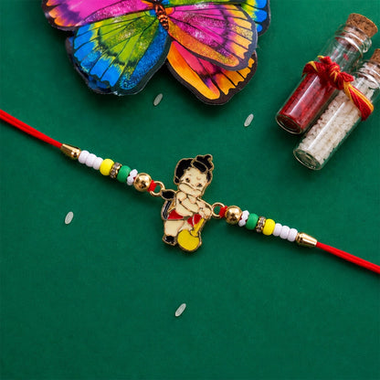 Bal Hanuman Multicolor Bead Rakhi