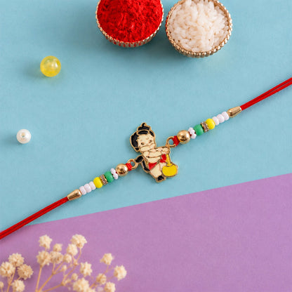 Bal Hanuman Multicolor Bead Rakhi