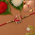 Ganpati Rakhi with Enamel Work and Traditional Beads – Divine Blessing