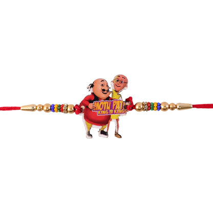 Cartoon Character Multicolor Bead Rakhi