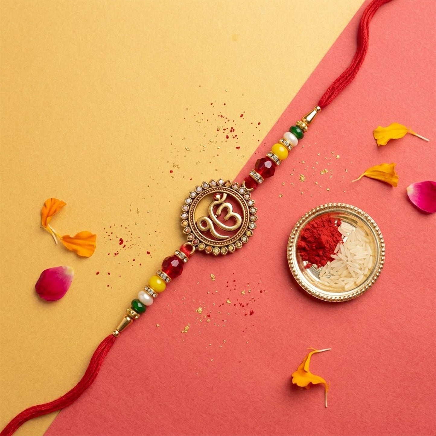 Colorful Meenakari Round Designer Rakhi