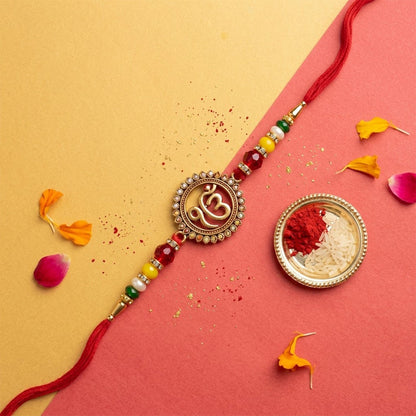 Colorful Meenakari Round Designer Rakhi