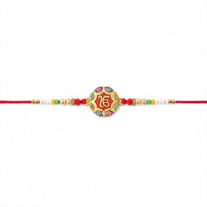 Colorful Meenakari Round Designer Rakhi