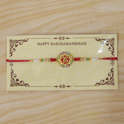 Colorful Meenakari Round Designer Rakhi