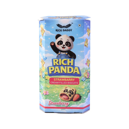 Rich Daddy Rich Panda Strawberry Cream Filled Biscuits (60 Gm)
