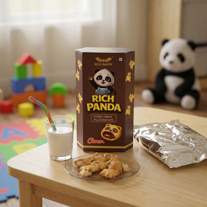 Rich Daddy Rich Panda Choco Cream Filled Biscuits (60 Gm)