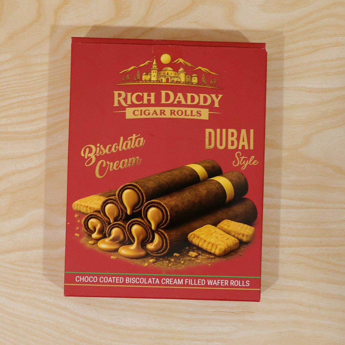 Rich Daddy Cigar Rolls – Biscolata Cream Filled Wafer Rolls (145 Gm)