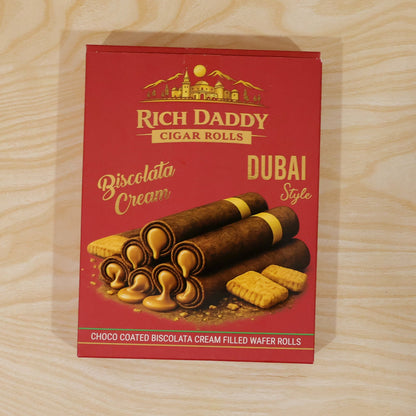 Rich Daddy Cigar Rolls – Biscolata Cream Filled Wafer Rolls (145 Gm)