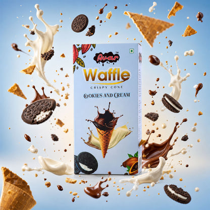 Avar Waffle Crispy Cone – Cookies and Cream Flavour (150 Gm)