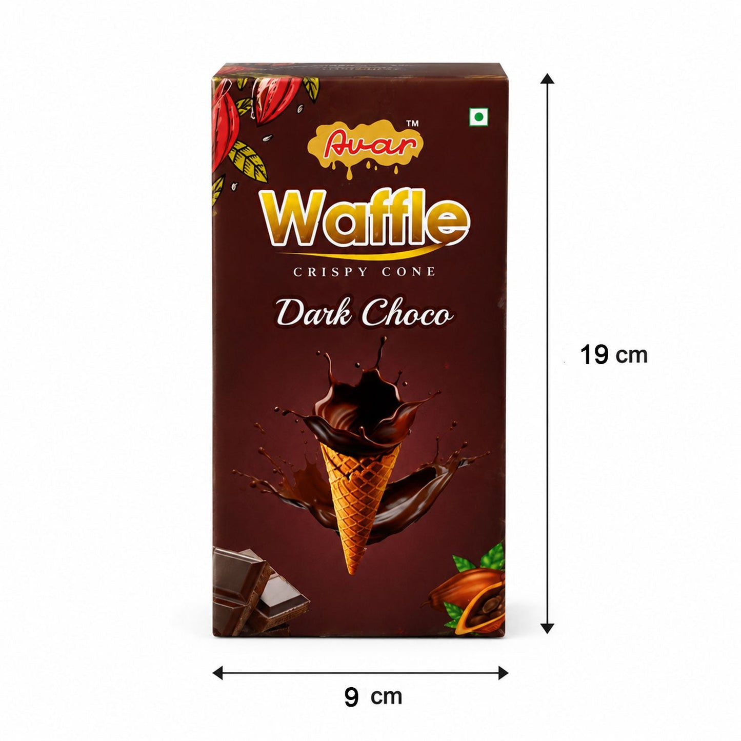 Avar Waffle Crispy Cone – Dark Choco Flavour (150 Gm)