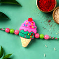 Ice Cream Cone Rakhi – Cartoon Kids Cherry Sprinkle Design