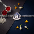 Shiv Lingam Enamel Chain Bracelet – Elegant Rakhi for Brother