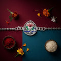 Lord Ganesha Enamel Charm Bracelet – Elegant Rakhi for Brothers